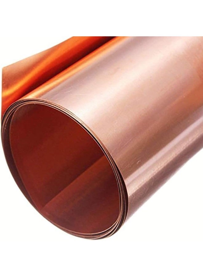 Aviation Metal And Alloys 99.9% Pure Copper Sheet Foil Long For Experiments Art Crafts Crafting Embossing | Vastu | Baby Toys | Designing Embossing | Vastu | Foil Art Copper Foil0.05Mm Thick 100Mm X  - Image 1