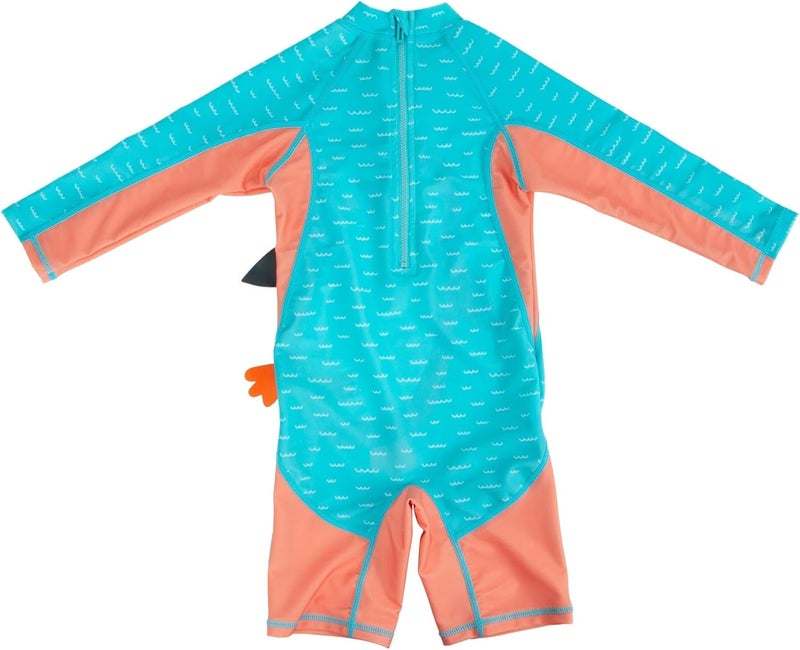 Zoocchini Baby and Toddler Rashguard 1 Piece Swimsuit, Penguin, 12-24 Months - Image 2