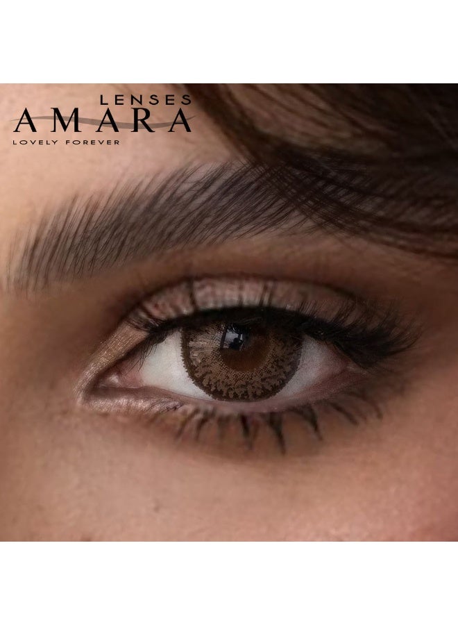 Amara Women 10 Daily Color Contact Lenses Barbie Brown - Image 3