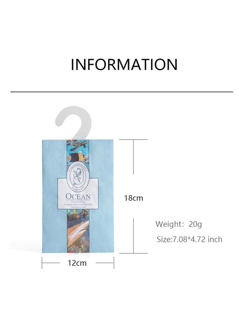 Generic - 5 Scented Sachets with Hanging Hook, Natural Scented Bags, Wardrobe Fresheners for Wardrobe Closet Bathroom Car, Aromatherapy Bag, Lasting Fragrance (Jasmine, Rose, Lavender, Lily, Ocean) - Image 1
