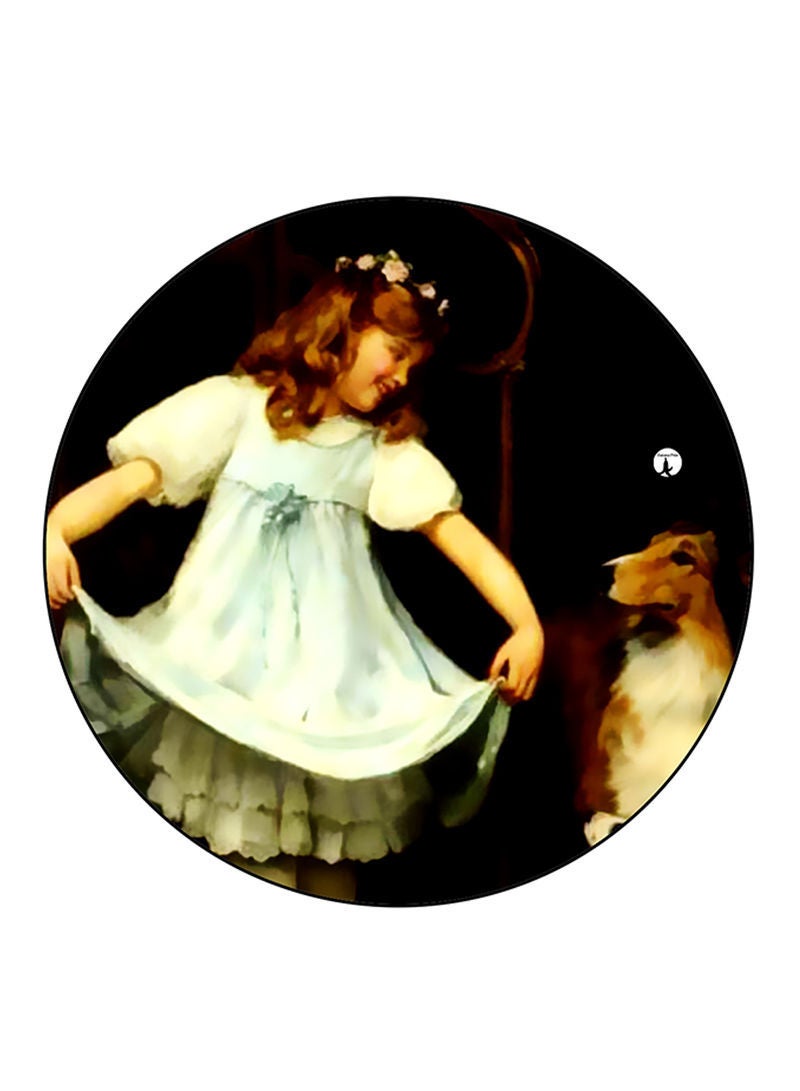 RKN Vintage Art Printed Large Pin Multicolour - Image 1