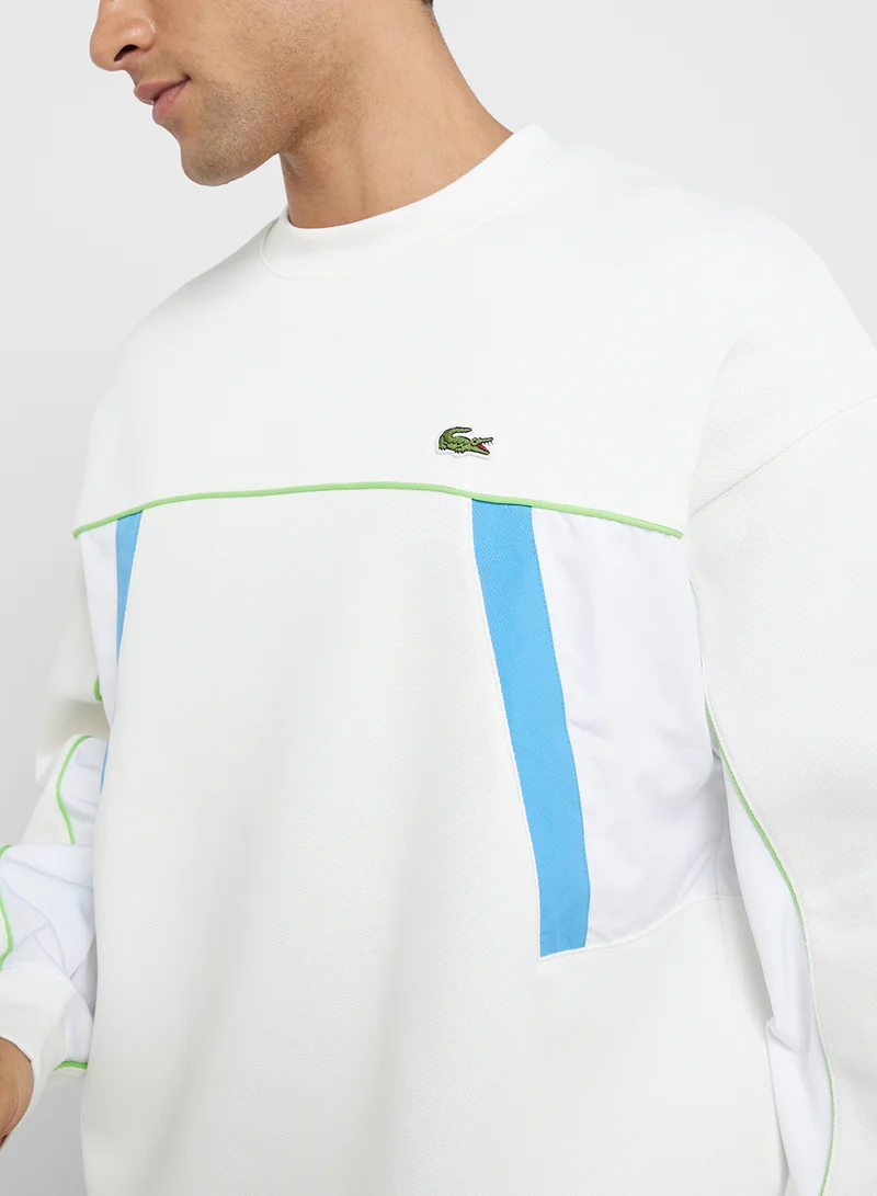 لاكوست Loose Fit Pique Sweatshirt