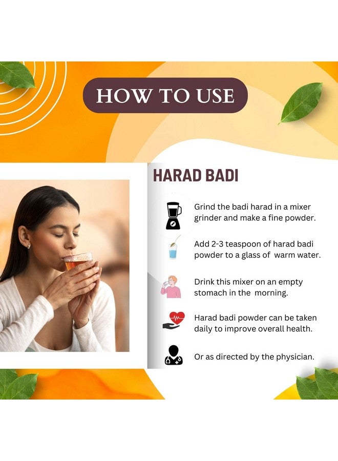 BrijBooti بريجبوتي هاراد بادي كامل - 350 جرام - كادوكاي - كاراكيا - تيرميناليا تشيبولا الصفراء، هاريتاكي | معتمد من FSSAI و GMP و ISO - Image 3