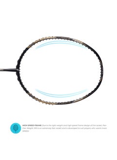 Apacs Apacs Feather Weight 55 (58 Grams, World's lightest) Made in Vietnam | 40T Japanese Graphite Unstrung Badminton Racket with Free Full Cover | G2-4 1/8 inches (Black)  - Image 4