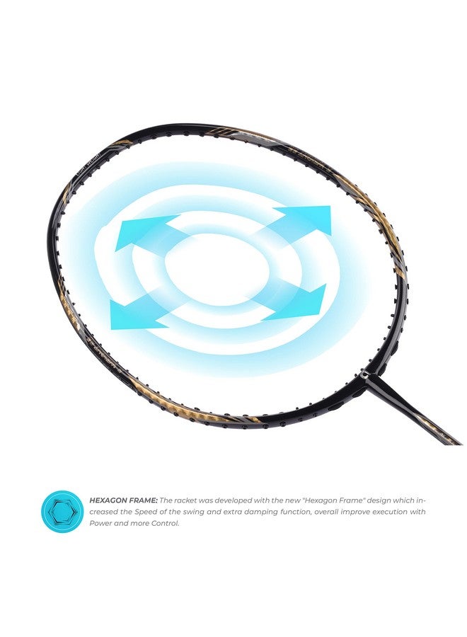 Apacs Apacs Feather Weight 55 (58 Grams, World's lightest) Made in Vietnam | 40T Japanese Graphite Unstrung Badminton Racket with Free Full Cover | G2-4 1/8 inches (Black)  - Image 2