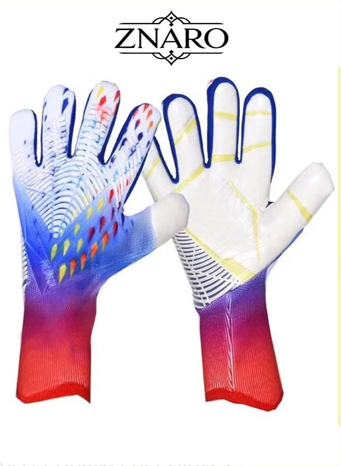 ZNARO 1 Pair Soccer Goalkeeper Gloves, Professional Non-slip Goalie Gloves for Kids Youth, Strong Grip and Protection for Training Match - Image 1