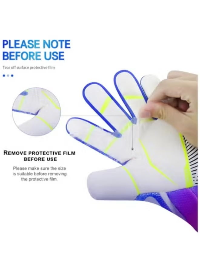 ZNARO 1 Pair Soccer Goalkeeper Gloves, Professional Non-slip Goalie Gloves for Kids Youth, Strong Grip and Protection for Training Match - Image 3