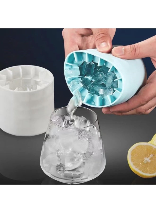 Silicone cylindrical ice cube mold, new 3D ice cube maker, ice grid release, easy-to-release ice cup, multi-colored - Image 5