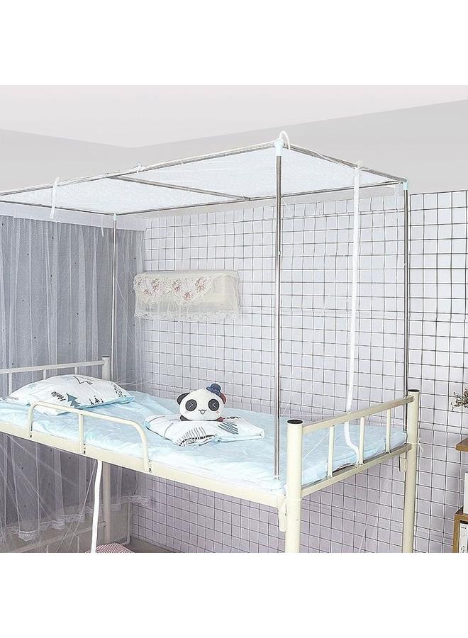 73Hours Mosquito Net Student Dormitory Upper Bed Side Door Zipper 0.9m Female Single Bed Dormitory Upper And Lower Bed Bracket Rod New Product - Image 5