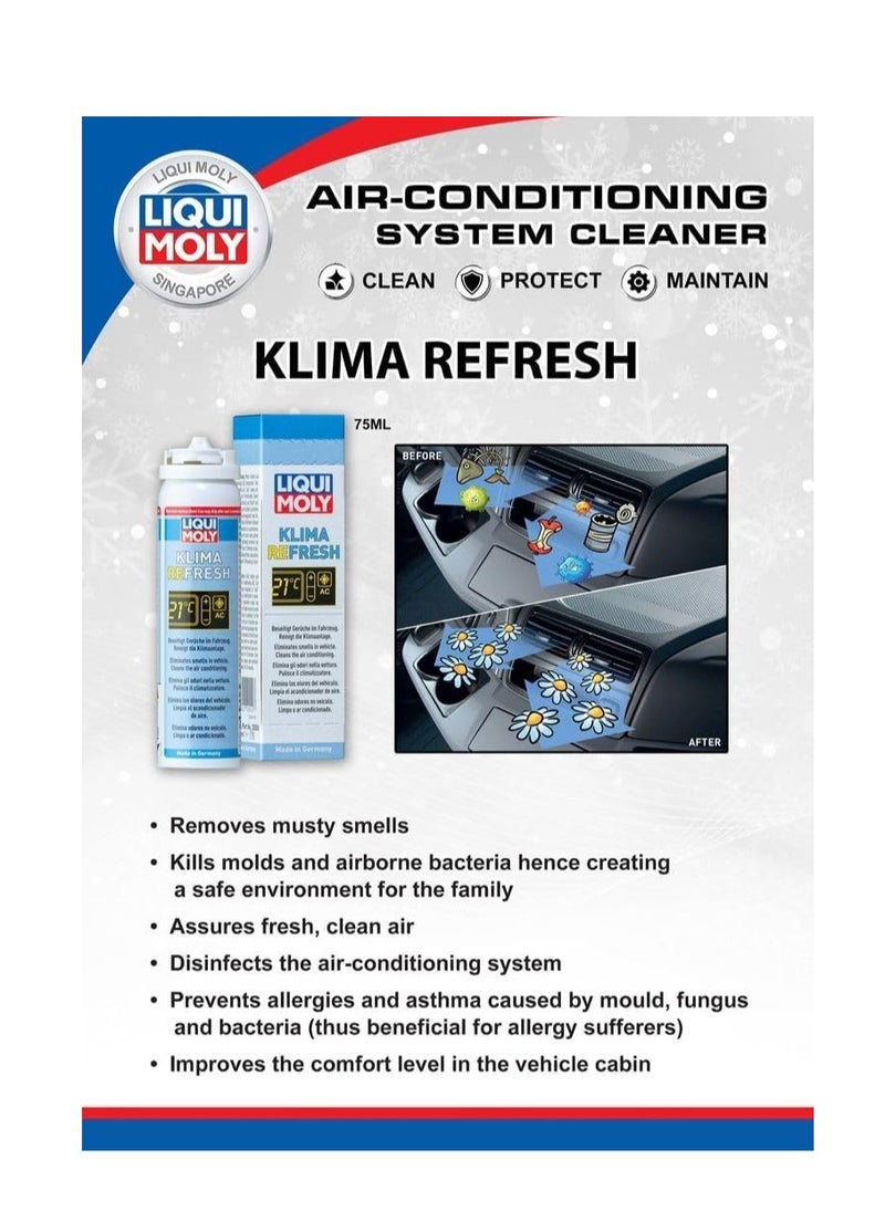 ليكوي مولي - منظف ​​نظام تكييف الهواء للسيارة Klima Refresh 75 مل من LIQUI MOLY - Image 1