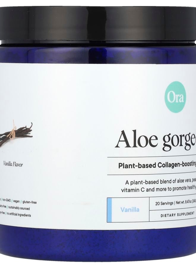 Ora Aloe Gorgeous Plant-Based Collagen-Boosting Powder Vanilla  8.47 oz (240 g) - Image 2