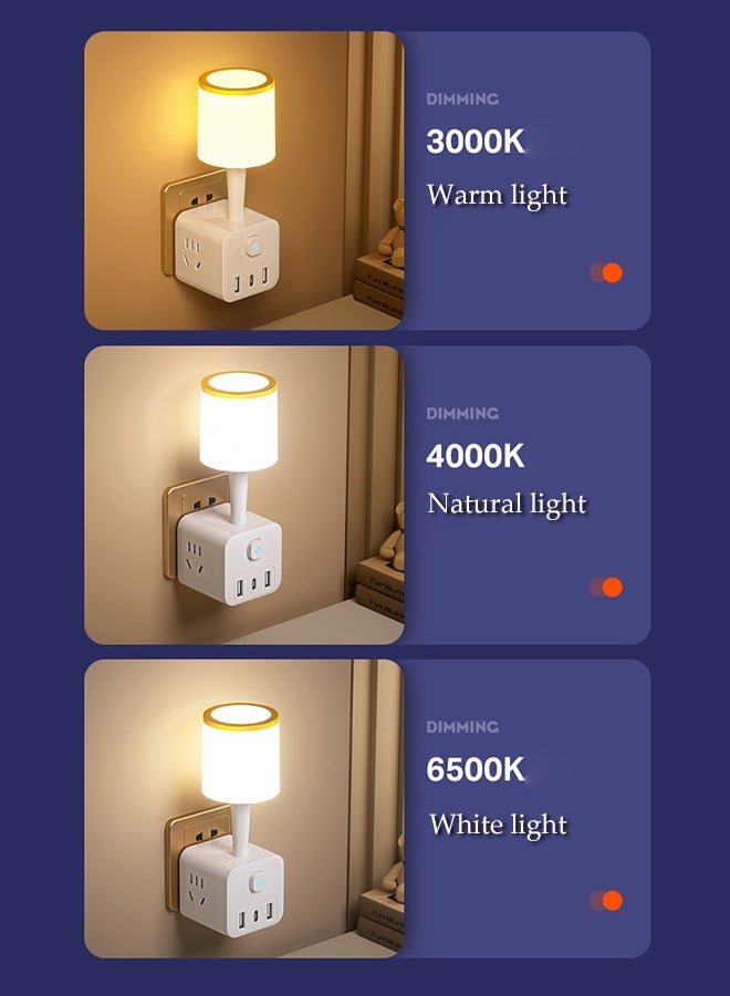 DUNISO Night Light with USB Ports, Plug into Wall Night Light with Brightness Adjustable,Suitable for Bedroom, Bathroom, Hallway - Image 4