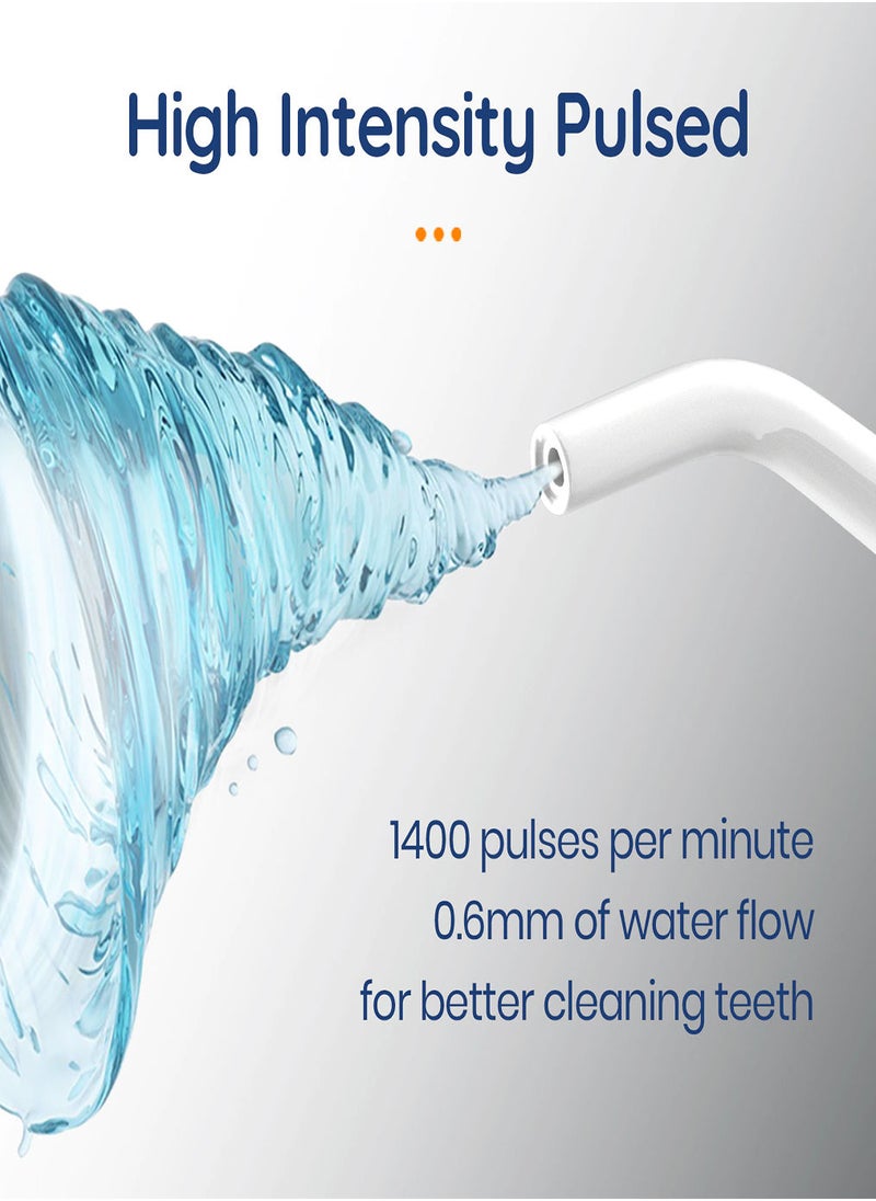 Mornwell - Oral Irrigator USB Rechargeable Water Flosser Portable Dental Water Jet 300ML Water Tank Waterproof Teeth Cleaner - Image 1