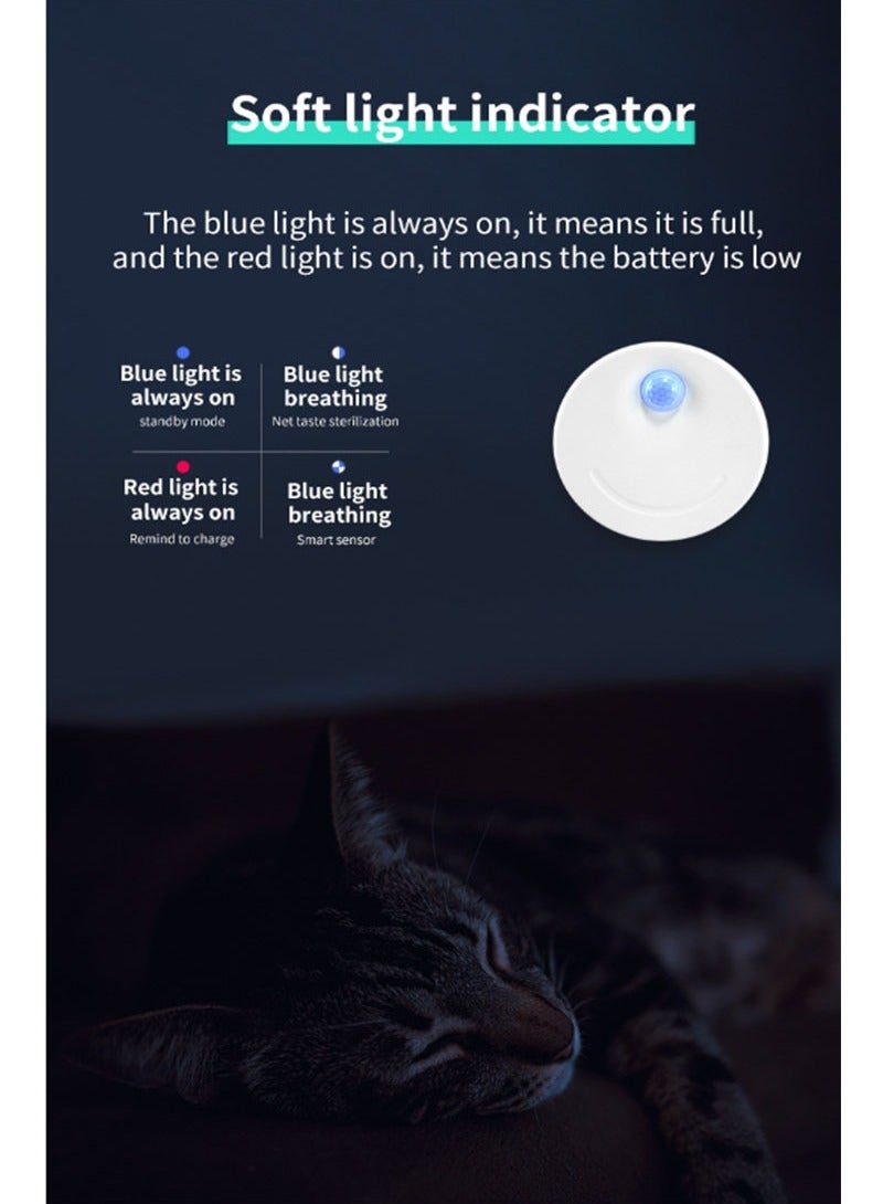 Smart pet odor deodorizer, cat litter box deodorizer, negative ion + ozone air freshener, automatic on/off, rechargeable dust-free cat litter wizard, suitable for cat litter boxes, bathroom closets - Image 4