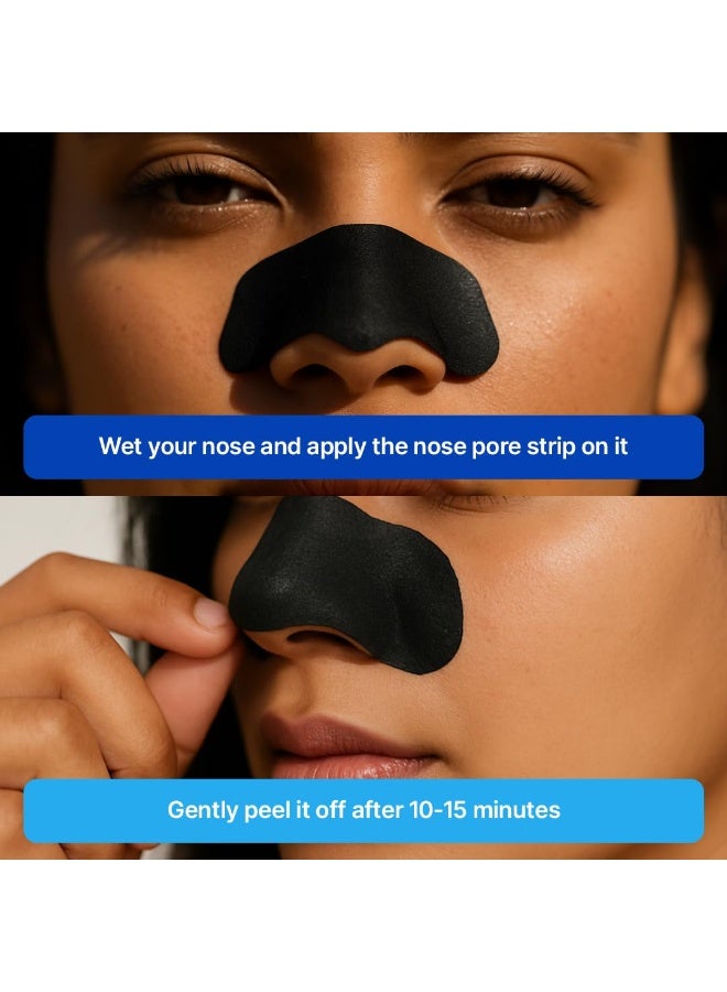 So True Sotrue Charcoal Nose Pore Deep Cleansing Strips | For Blackheads and Whiteheads Removal | Aloe vera Extract, Activated Charcoal | set of 4 Nose Strips - Image 4