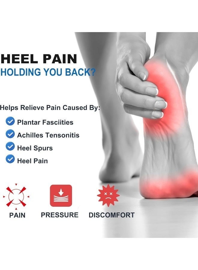 SenRan Silicone Heel Support Pad Cup，Gel Heel Cups for Heel Pain Relief – Shock Absorbing Silicone Inserts for Plantar Fasciitis & Achilles Tendonitis - Image 2