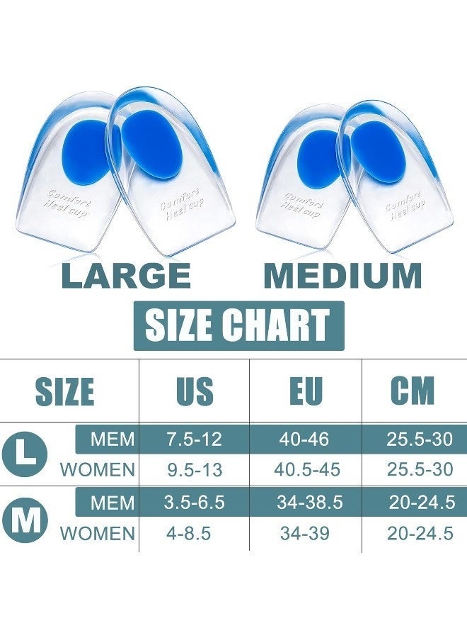 SenRan Silicone Heel Support Pad Cup，Gel Heel Cups for Heel Pain Relief – Shock Absorbing Silicone Inserts for Plantar Fasciitis & Achilles Tendonitis - Image 5