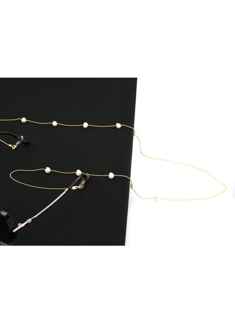 Eyeglass Chain with Pearls in The Shape of a Heart
