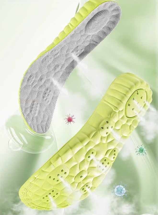 Breathable Insoles, Sports Shoe Insoles, Shock Absorption and Cushioning Effect, Relieve Foot Pain, Comfortable Insoles For Men And Women For Daily Use, Invisible Height Increase of 2.5 Cm - Image 2