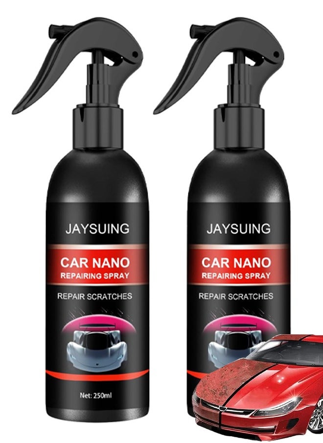 Jaysuing 2Pcs Car Scratch Repair Removal Nano Spray Ceramic Coating Car Paint Sealant Car Scratch Remover Repair Protection & Swirl Remover Polish Scratch Removal for Cars Removes Scratch Mark (250ml)  - Image 1