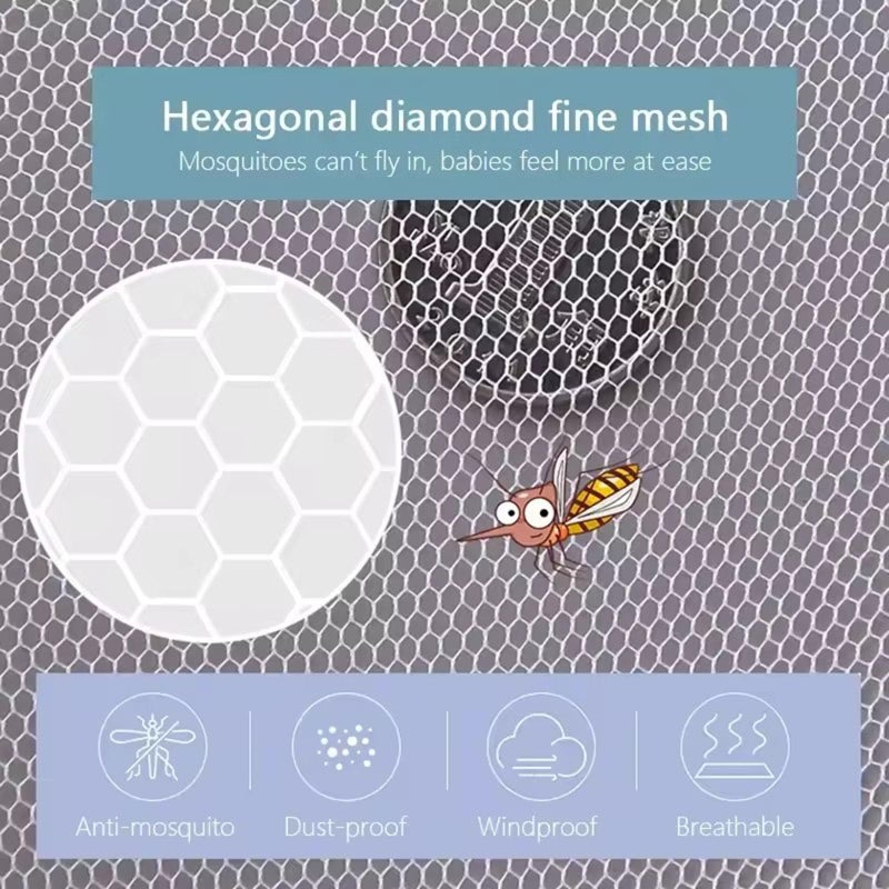 Wanateber Mosquito Net for Stroller 2Pack - Protective Baby Stroller Mosquito Net - Perfect Bug Netting for Strollers, Bassinets, Cradles, Playards, Pack N Plays and Portable Mini Crib (White) - Image 4