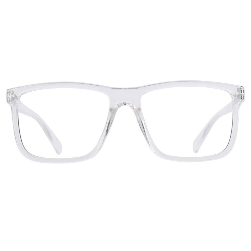 AEZUNI Large Reading Glasses Men Oversized Retro Square Readers 100 125 150 175 200 225 250 275 300 350 400 500 600 Clear10
