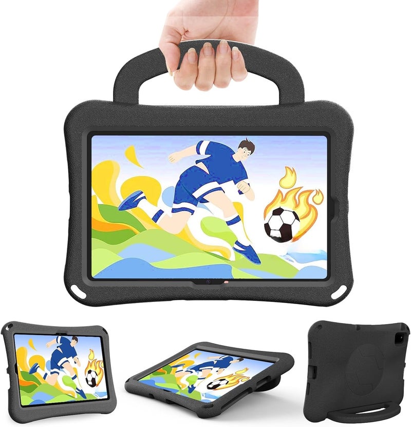 Kids Case for Samsung Galaxy Tab A7 10.4" T509 (2022), Lightweight EVA Kid Friendly Shockproof Protective Cover with Handle Stand + Shoulder Strap(Black) - Image 2