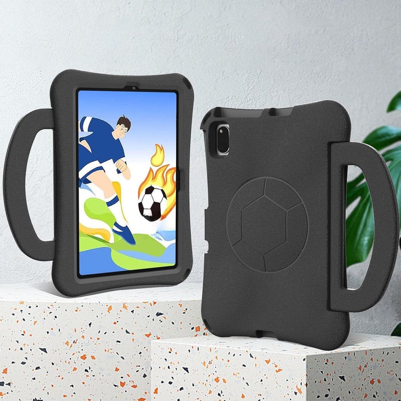 Kids Case for Samsung Galaxy Tab A7 10.4" T509 (2022), Lightweight EVA Kid Friendly Shockproof Protective Cover with Handle Stand + Shoulder Strap(Black) - Image 3
