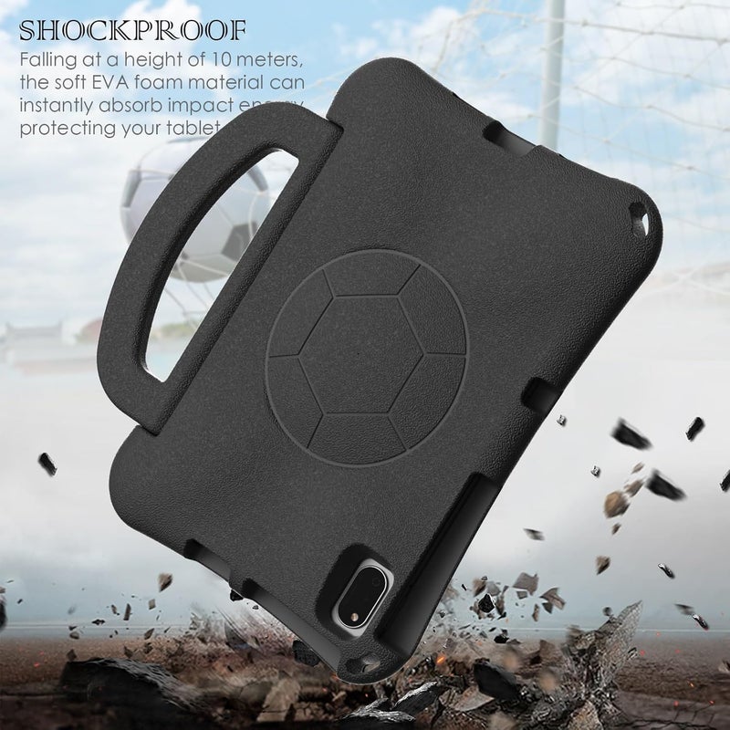 Kids Case for Samsung Galaxy Tab A7 10.4" T509 (2022), Lightweight EVA Kid Friendly Shockproof Protective Cover with Handle Stand + Shoulder Strap(Black) - Image 4