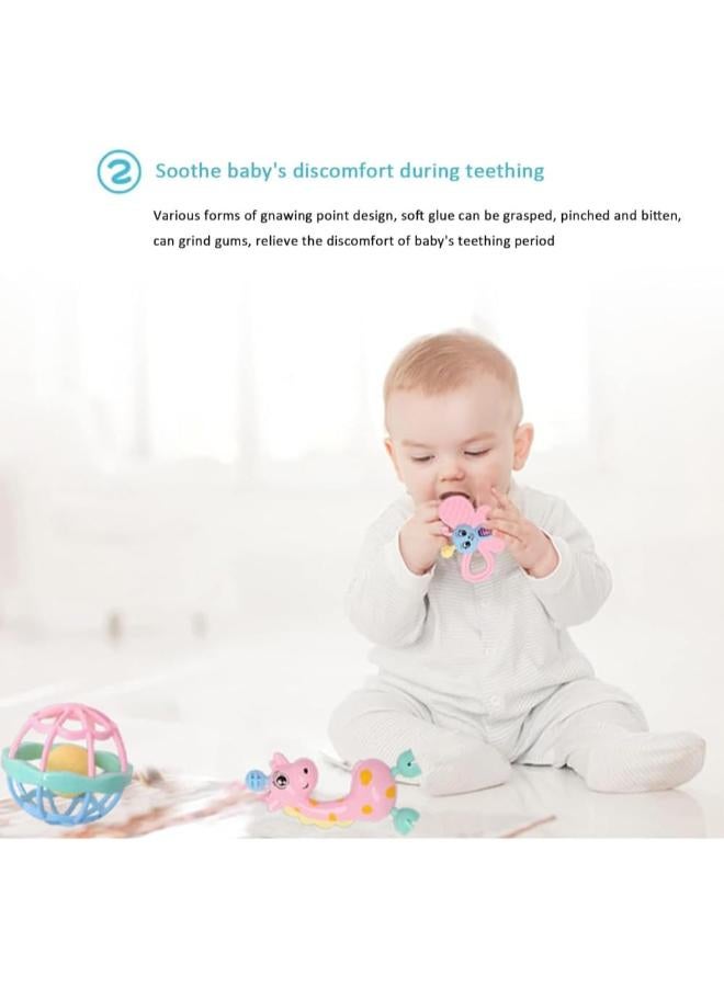 Assorted Baby Rattle & Sensory Toy Set with Storage - Image 3