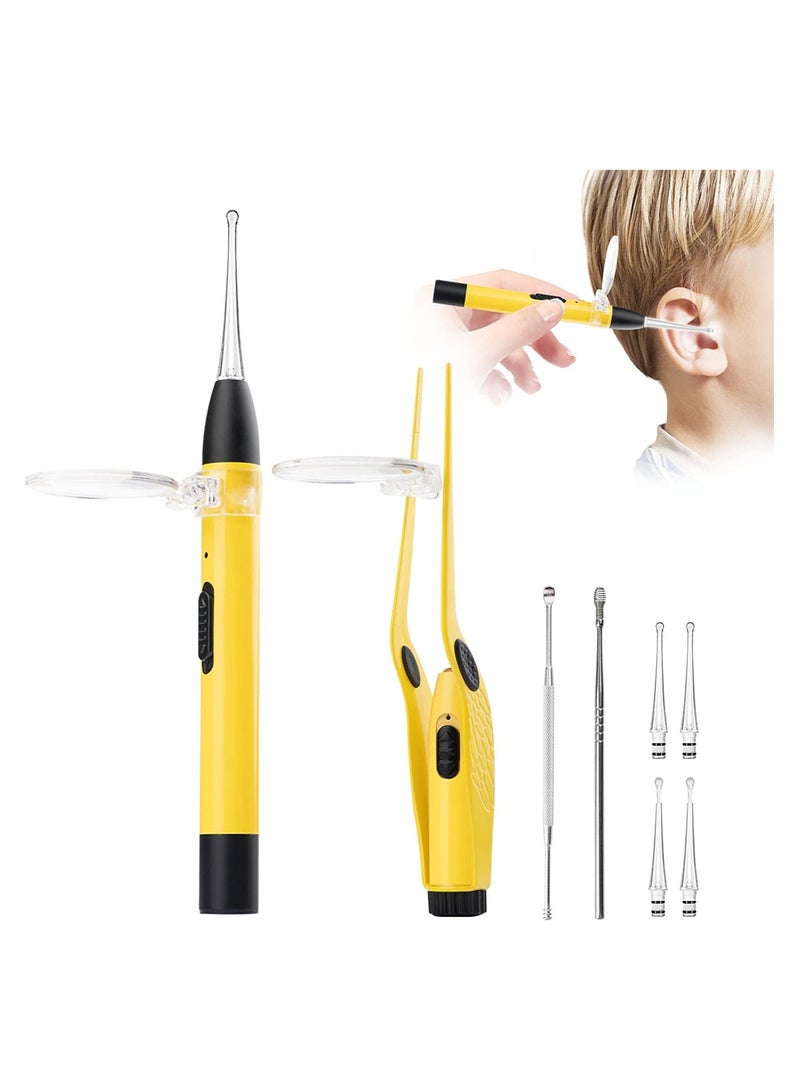 SOLARAE 4 in 1 Ear Wax Removal Tool Kit Ear Cleaner for Kids and Adults Includes a Tweezer with Light and Ear Wax Remover with 4 Reusable and Washable Replacement Soft Silicone Tips Earwax - Image 1