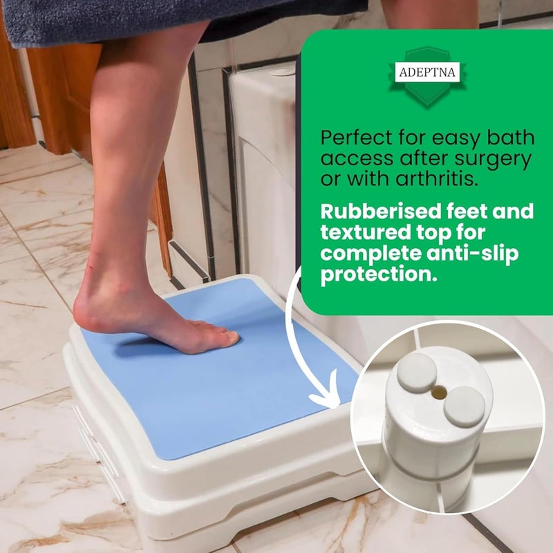 ADEPTNA Sturdy Bathroom Anti Slip Bath Step Elderly Shower Stepping Disability Mobility Aid Door Walking StoolSize 495cm X 40cm X 10cm - Image 3