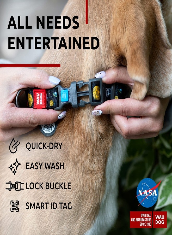 WAUDOG Nylon Dog Collar - Adjustable Dog Collar for Large Dogs, Small & Medium Dogs - Puppy Collars for Large Breed Dogs - Boy & Girl Dog Collars with Durable Plastic Buckle and QR Dog Tag - Image 5