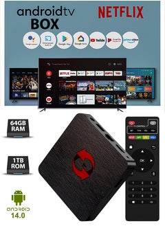 Platinum 14K HDR Smart Android 14.0 TV Box 4K Ultra HD Streaming Media Player Device 64GB Ram 1TB Rom Miracast 14K Video Support 3D capability and Casper Plus