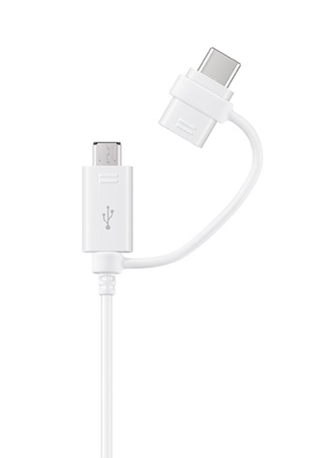 كابل شحن بمنفذ Micro USB وType-C Lighting