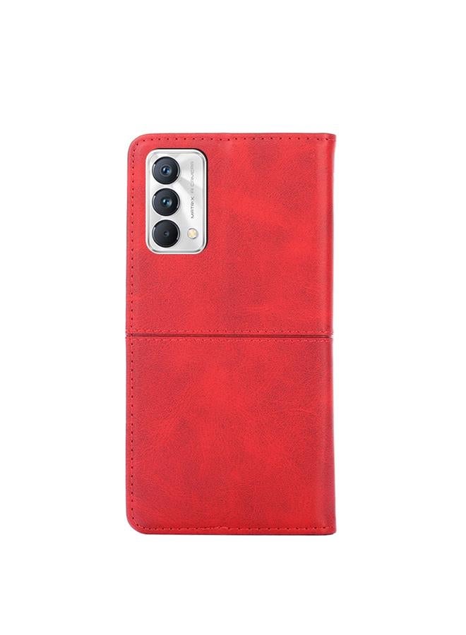 اس-توب جراب لهاتف OPPO Realme GT Explorer Maste/Realme GT Master/Realme Q3 Pro Carnival جراب هاتف جلدي مغناطيسي أفقي قابل للطي بنمط جلد البقر - Image 3