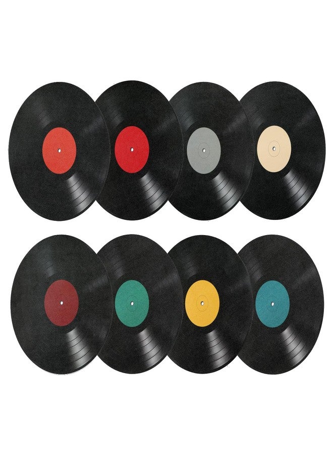 PEUTIER 8pcs Blank Vinyl Record Wall Decor, 8.7 inch Album Cover Posters Wall Art Decorative Fake Vinyl Record Vintage Aesthetic 70s 80s 90s Room Decor for Home Bedroom Wall Music Party Decoration - Image 1