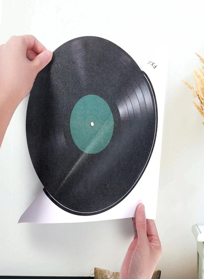 PEUTIER 8pcs Blank Vinyl Record Wall Decor, 8.7 inch Album Cover Posters Wall Art Decorative Fake Vinyl Record Vintage Aesthetic 70s 80s 90s Room Decor for Home Bedroom Wall Music Party Decoration - Image 4