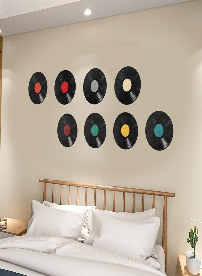 PEUTIER 8pcs Blank Vinyl Record Wall Decor, 8.7 inch Album Cover Posters Wall Art Decorative Fake Vinyl Record Vintage Aesthetic 70s 80s 90s Room Decor for Home Bedroom Wall Music Party Decoration - Image 5