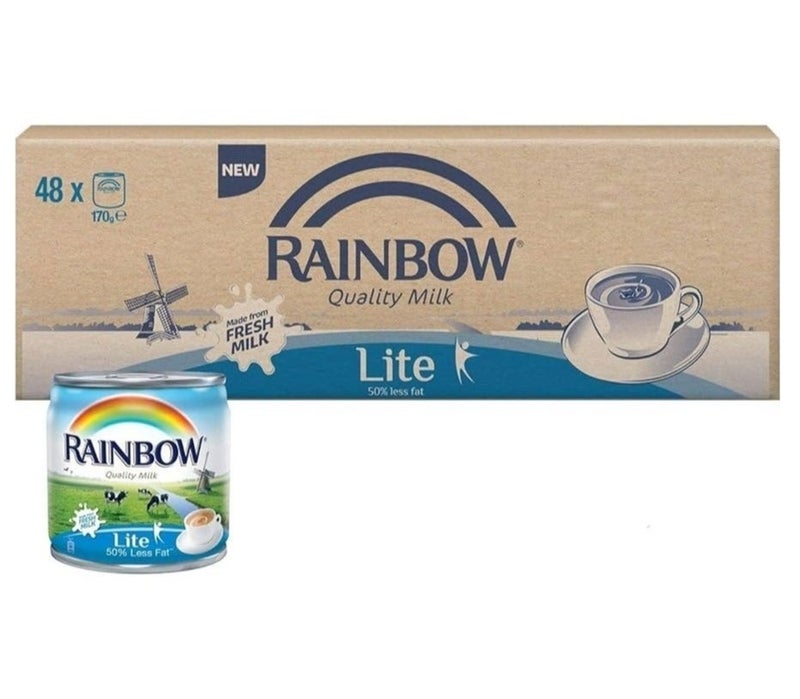 Rainbow Original Evaporated Milk 170G x 48 Packs - Image 1