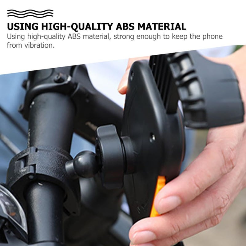 Universal 360 Degree Rotating Anti Shake Motorbike Phone Holder Compatible with Bicycle Black - Image 4