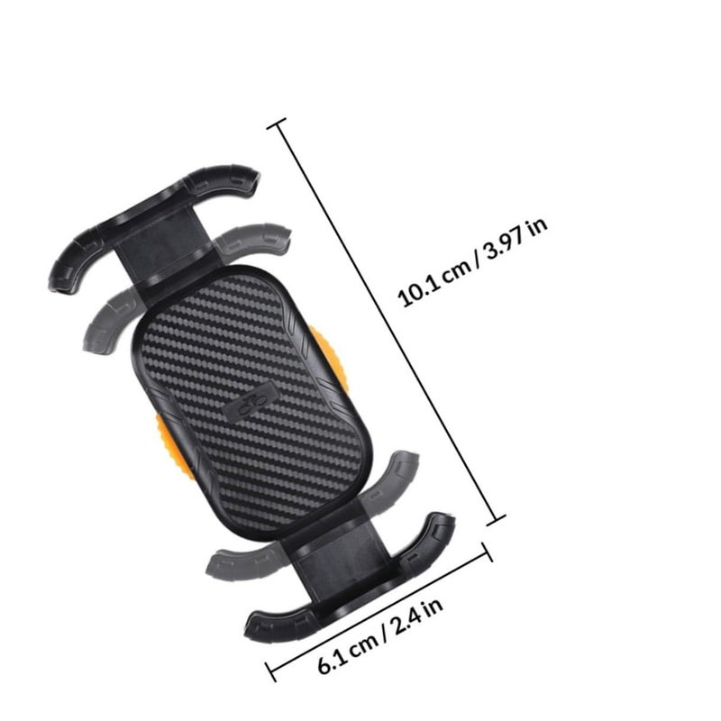 Universal 360 Degree Rotating Anti Shake Motorbike Phone Holder Compatible with Bicycle Black - Image 3