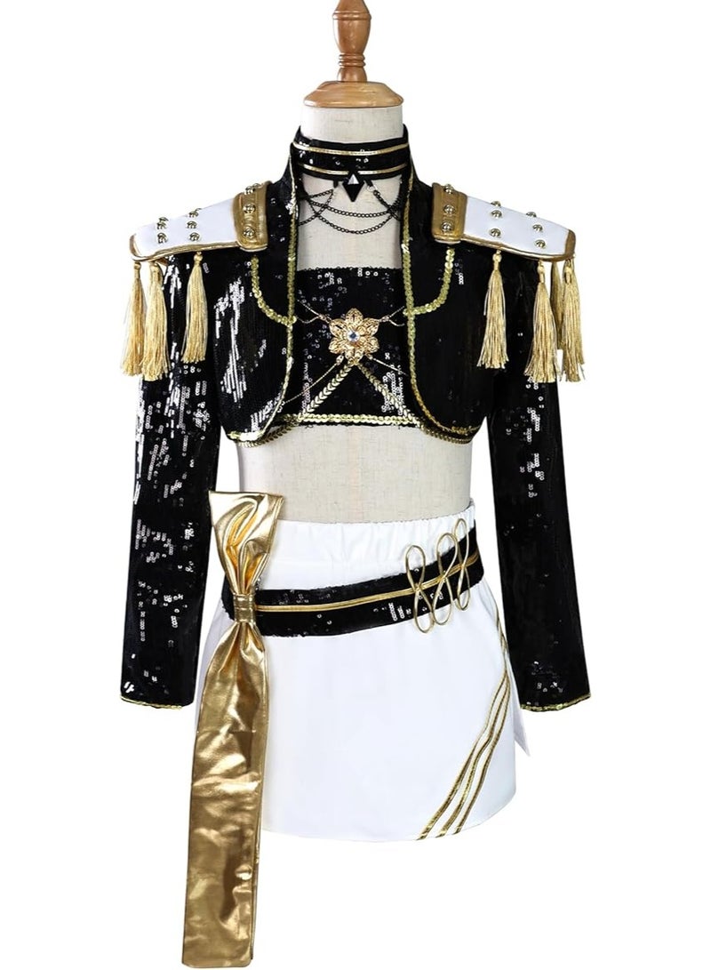 KIDS MIRA Demon Hunters Kids Costume, Black and Gold Series, K-pop Inspired - Image 1