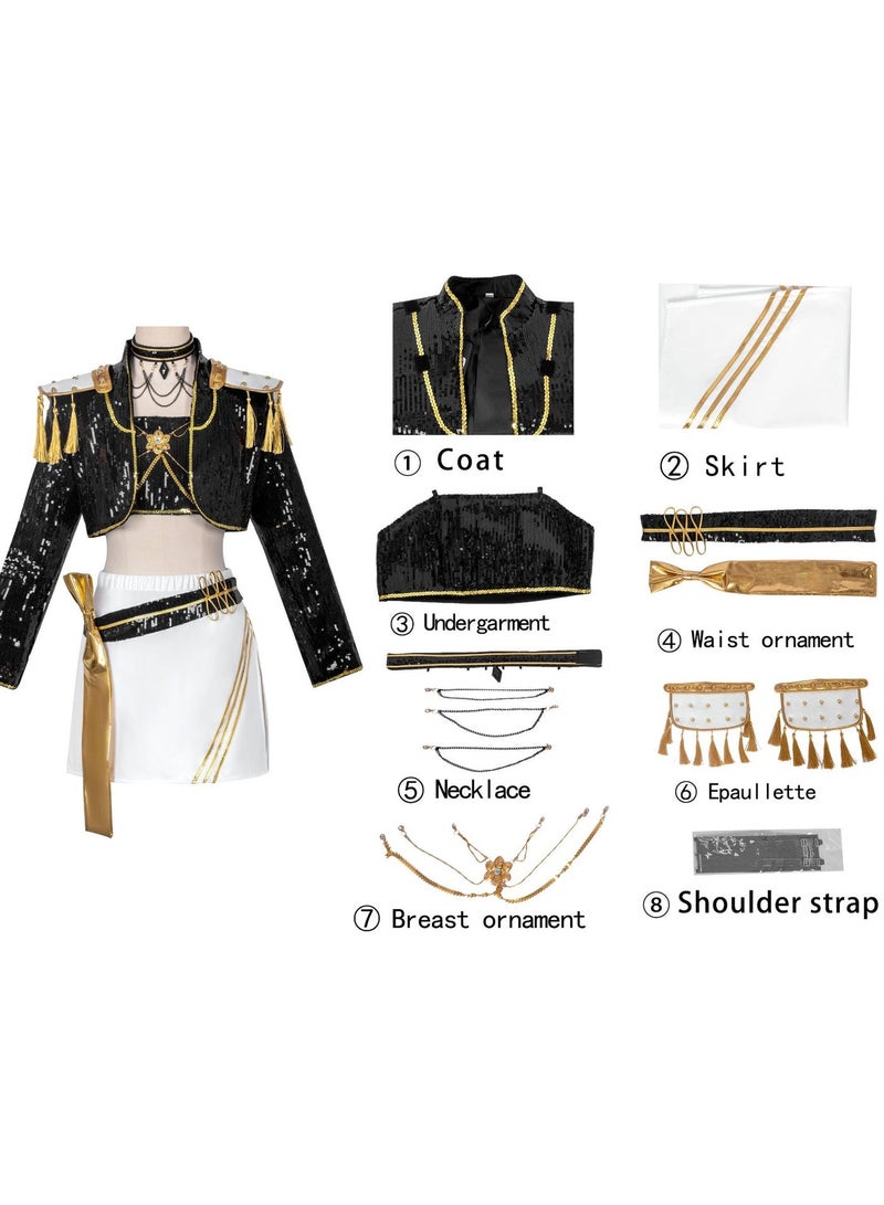 KIDS MIRA Demon Hunters Kids Costume, Black and Gold Series, K-pop Inspired - Image 3