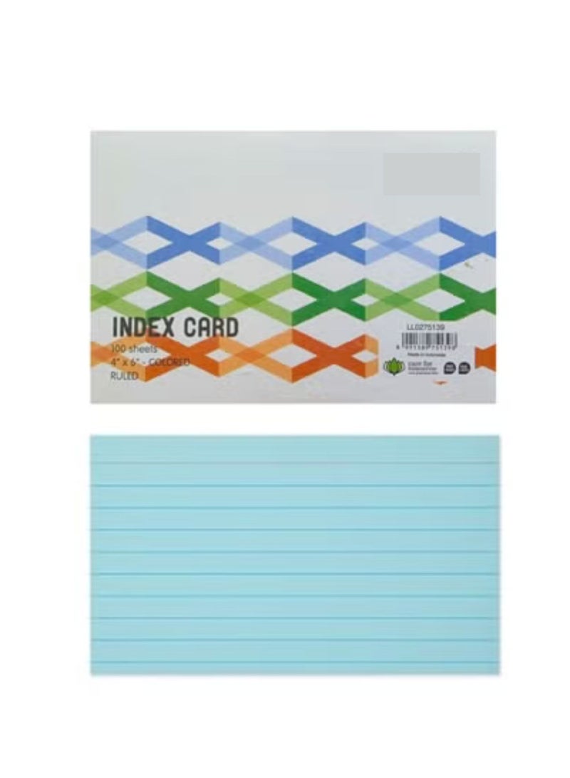 Terabyte Index Cards, 100 Sheets Ruled Index Cards, Flash Cards for Studying, Index Cards, Note Cards, Lined Index Flashcards for Office and School Supplies, 4"x6" Colored Ruled - Image 2