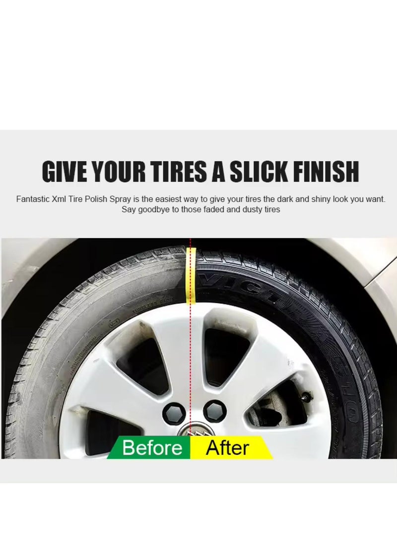 GETSUN GETSUN TIRE SHINE , Rubber Coating Spray Rubber Varnish Reduces Dust Adhesion Long Lasting - 500ml  - Image 2