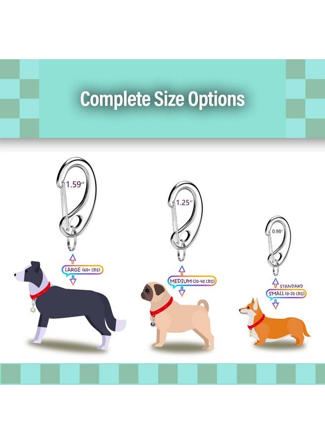 Divoti Leash King Pet Tag Quick Clip/Sping-Load Hook Combo for Pet ID Tags - 2 Medim w/Pack of Split Rings - Image 3