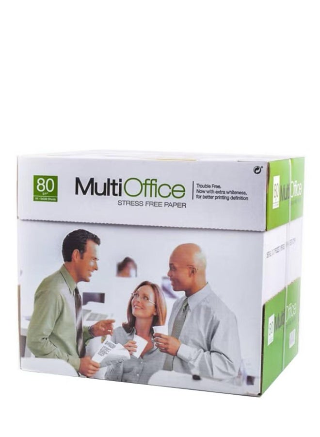 مالتي أوفيس كرتونه ورق تصوير Multi Office مقاس A4 وزن 80 جم – 500 ورقة فى 5 باكيت (2500 ورقة) - Image 1