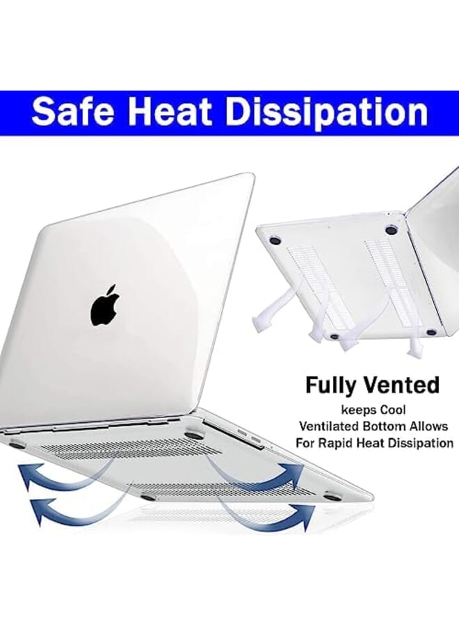 GVTECH For Macbook Air 13 Inch Crystal Clear Case A2337 M1 A2179 A1932 2018 2020 Plastic Hard Shell And Keyboard Cover And Screen Protector For With Macbook Air 13  - Image 4
