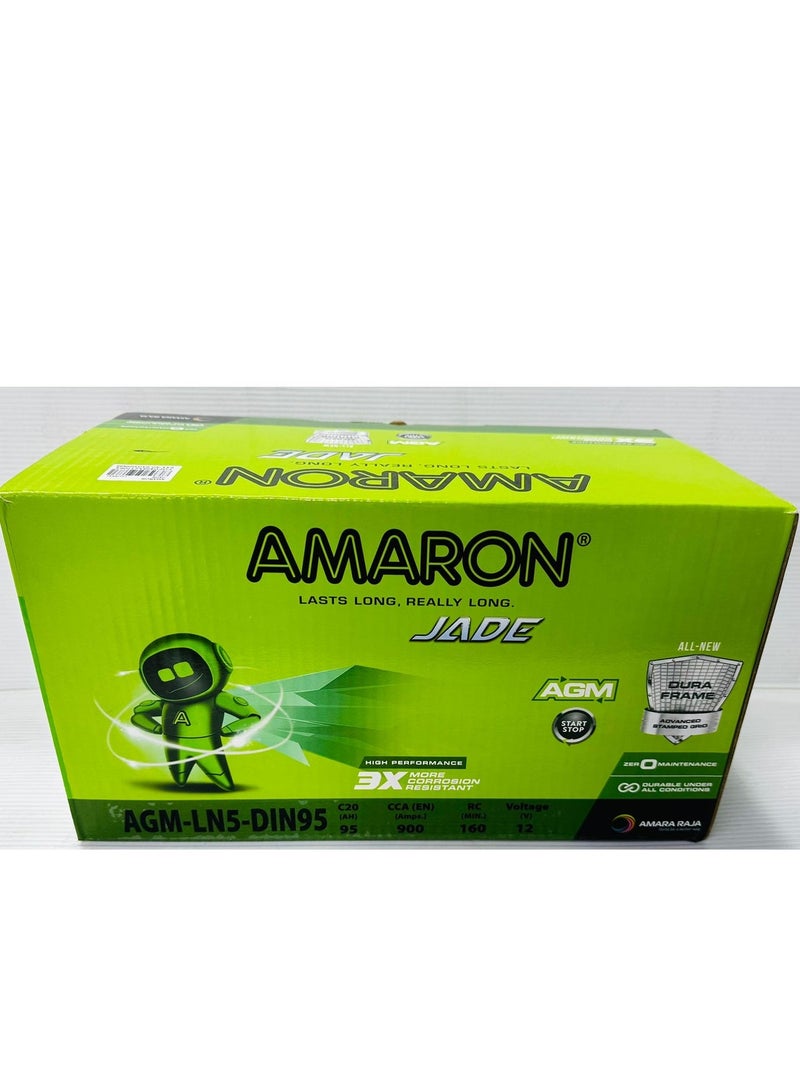 Amaron AGM CAR BATTERY 12V 95AH DIN95L - AGM - Image 2